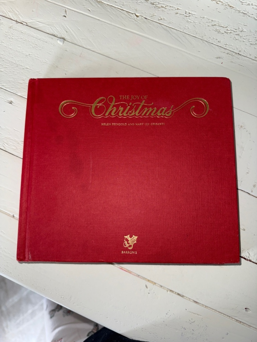 Vintage The Joy of Christmas Hardcover recipe Book - Red with Gold Foil